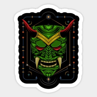 Devil face illustration Sticker